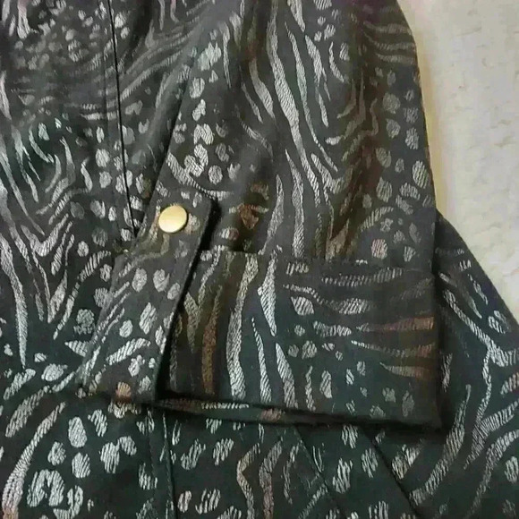 JM Collection Jacket Womens Plus Size L Animal Print 3/4 Sleeve Snap Down - Picture 9 of 13